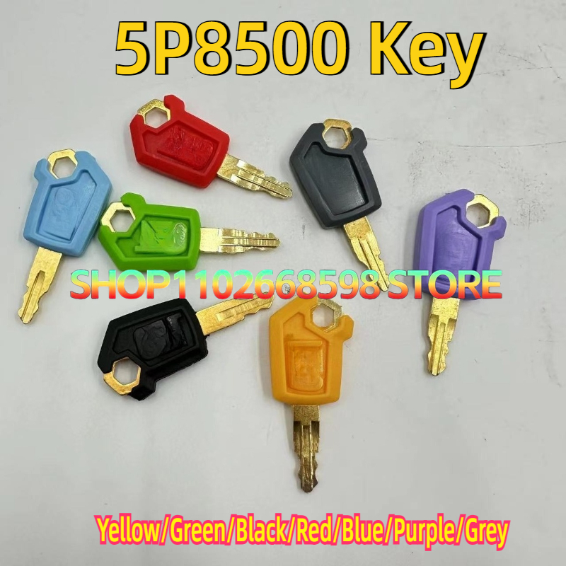 Heavy Equipment Yellow - 50 peças 5p8500 chaves amarelo/verde/preto/vermelho/azul/roxo/cinza para
