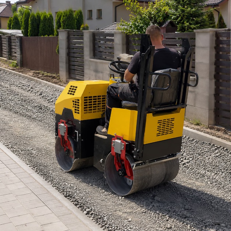Heavy Equipment For Construction - Rolo Compactador Vibratório de Tambor Duplo