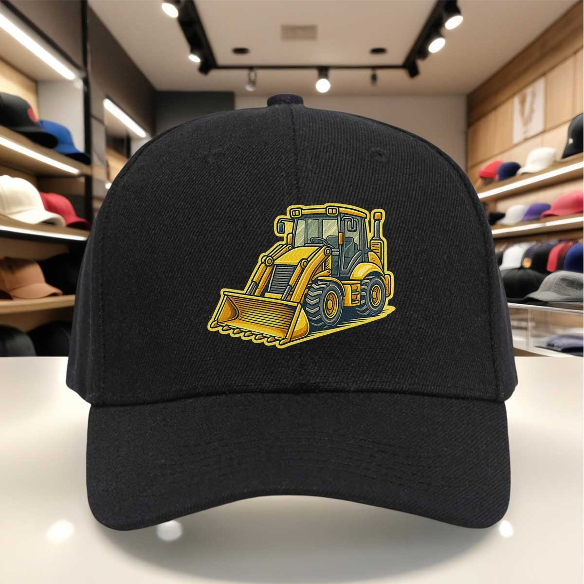Heavy Equipment Yellow - Boné de Beisebol Masculino Amarelo Brilhante